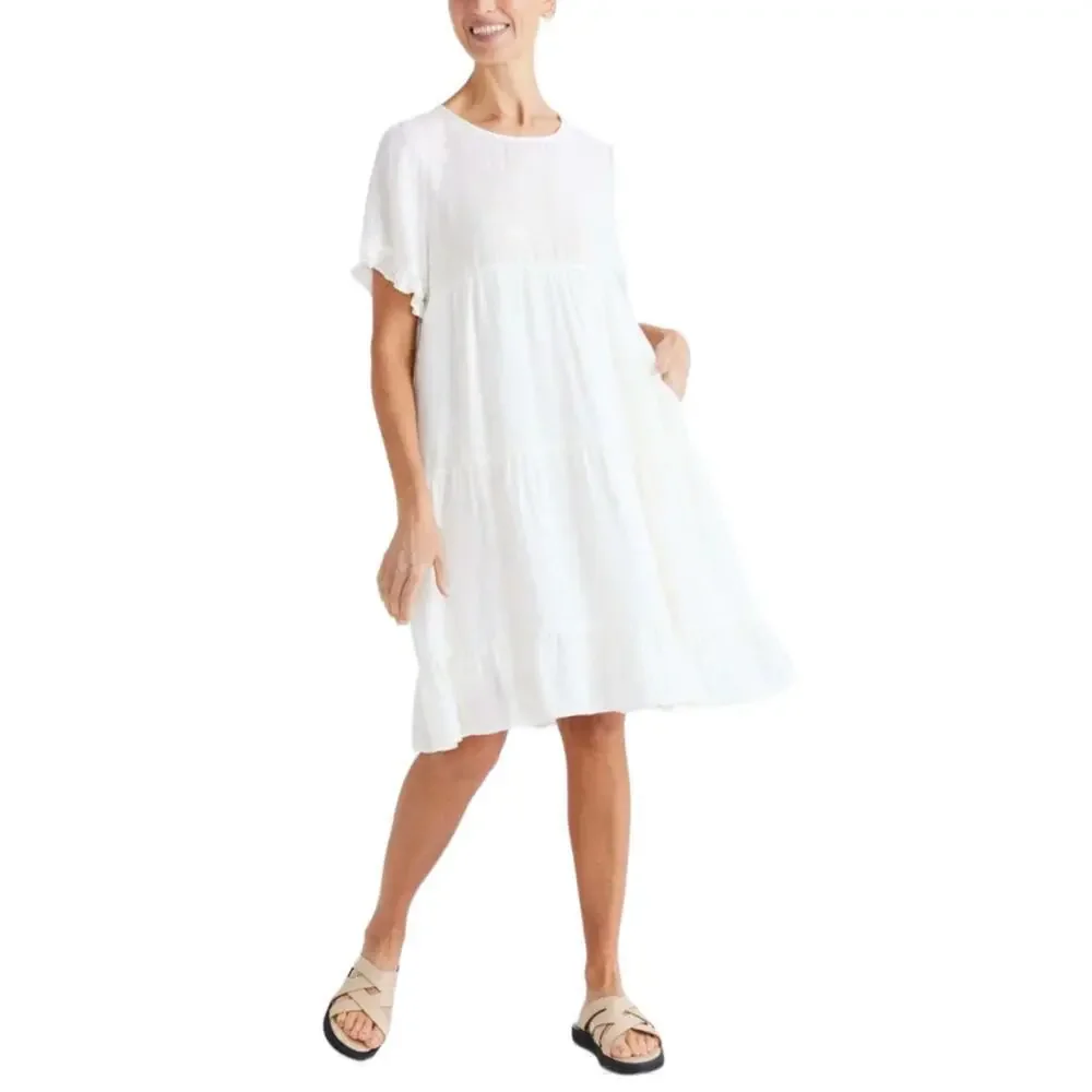 New Women’s Brave + True 100% Linen Clementine Dress Size S